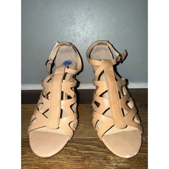 NWT Franco Sarto Kelli Tan Strappy Heels Size 7.5 - Picture 6 of 16